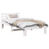 vidaXL S&auml;ngram med huvudgavel Vit 75 x 190 cm Massiv furu