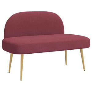 vidaXL Kl&auml;dd b&auml;nk med ryggst&ouml;d Vinr&ouml;d 110 x 60 x 76 cm