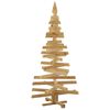 vidaXL Jultr&auml;d med stativ Brun 150 cm Massiv furu