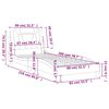 vidaXL Bed Frame "Viana" without Mattress Cappuccino 80x200 cm Faux Leather