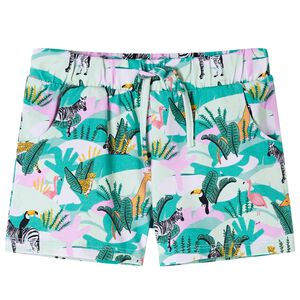 Shorts med sn&ouml;re f&ouml;r barn ljus mintgr&ouml;n 92