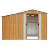 vidaXL Tr&auml;dg&aring;rdsskjul ljusbrun 277x279x179 cm galvaniserat st&aring;l