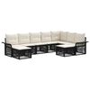 vidaXL Tr&auml;dg&aring;rdsoffset 9 st Svart och kr&auml;mvit konstrotting