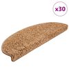 vidaXL Trappmattor 30 st 65x21x4 cm beige halvrunda stora