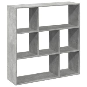 vidaXL Bokhylla/Rumsavdelare betonggr&aring; 102x29x103,5 cm konstruerat tr&auml;