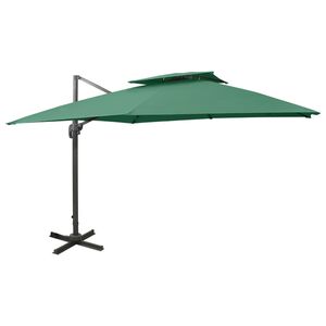 vidaXL Frih&auml;ngande tr&auml;dg&aring;rdsparasoll med ventilation 300x300 cm gr&ouml;n