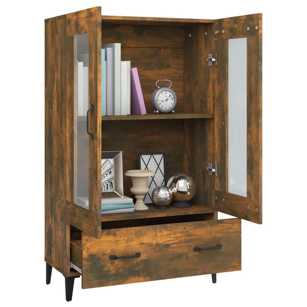 vidaXL Skåp Rökfärgad ek 70x31x115 cm konstruerat trä