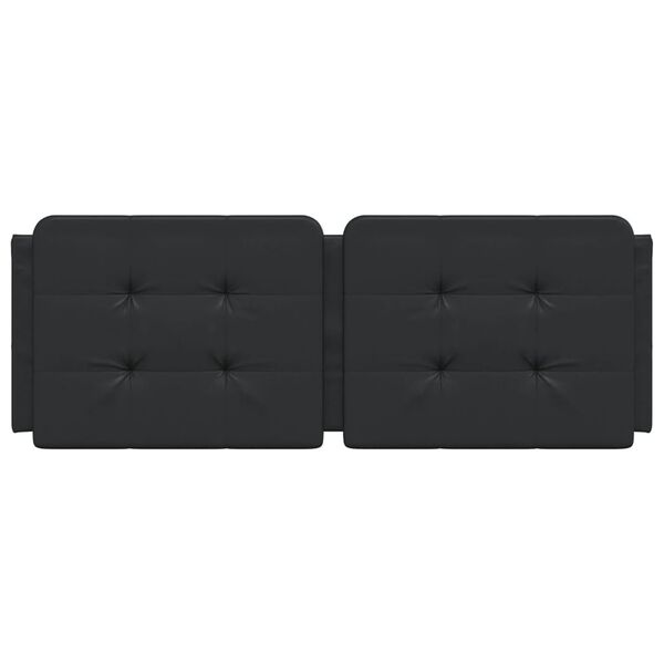 vidaXL Headboard Cushion "Zadar" Black 137 cm Faux Leather
