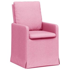 vidaXL Matstolar 2 st tyg Rosa 57 x 67 x 98 cm