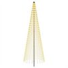 vidaXL LED Julgran 285 cm 744 LED-lampor Varmvit J&auml;rn Svart