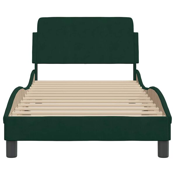 vidaXL Bed Frame "Dover" Dark Green 80x200 cm Velvet