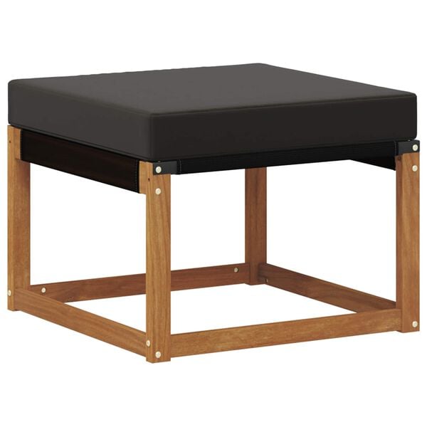 vidaXL Utomhussoffset med kudde 6 pcs Naturlig och svart