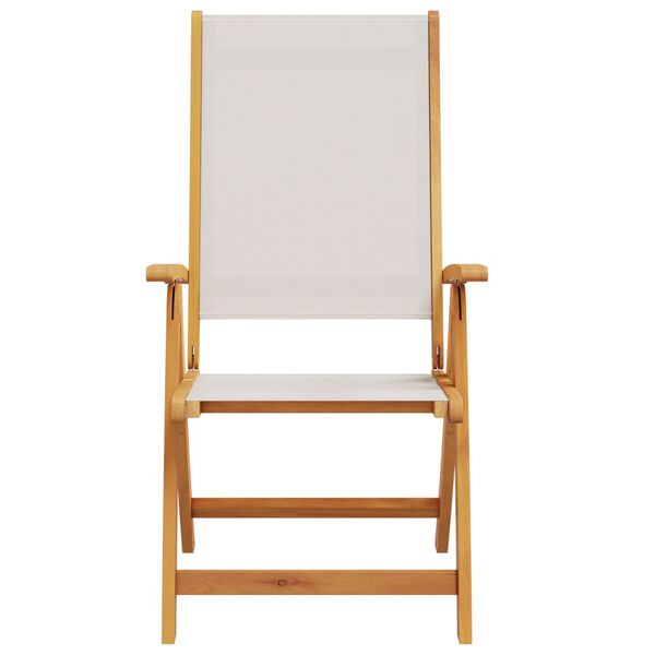 vidaXL Hopfällbara trädgårdsstolar 2 st massivt akaciaträ & textilene