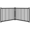 vidaXL Hundgrind hopf&auml;llbar 2 paneler svart 160 cm massivt grantr&auml;