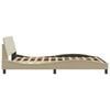 vidaXL Bed Frame "Dover" Cream 120x200 cm Fabric