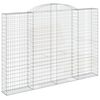 vidaXL Gabion b&aring;gformad 300x30x200/220 cm galvaniserat j&auml;rn