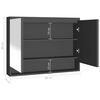 vidaXL Spegelskåp för badrum antracit 80x15x60 cm MDF