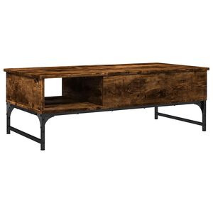 vidaXL Soffbord r&ouml;kf&auml;rgad ek 100x50x35 cm konstruerat tr&auml; och metall