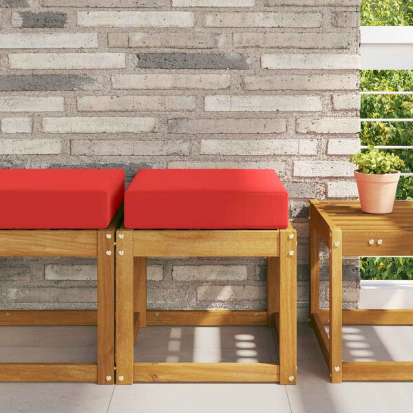 vidaXL Utomhus sitskudde R&ouml;d 40 x 40 x 8 cm 100% Polyester