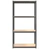 vidaXL F&ouml;rvaringshyllor 4st antracit st&aring;l & konstruerat tr&auml; 4 hyllplan