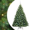 vidaXL Konstgjord julgran med 300 LED-lampor Gr&ouml;n 180 cm PE och PVC