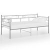 vidaXL S&auml;ngram b&auml;ddsoffa gr&aring; metall 90x200 cm