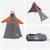 vidaXL 2-i-1 Regnponcho med huva Gr&aring; och orange 262 x 126 x 130 cm