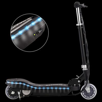 vidaXL Elektrisk sparkcykel med LED 120 W svart