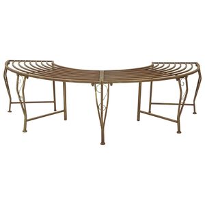 vidaXL Tr&auml;db&auml;nk 4-Antal sittplatser 160 x 80 x 44 cm St&aring;l Antik Brun