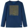 T-shirt med l&aring;nga &auml;rmar f&ouml;r barn marinbl&aring; 128