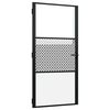 vidaXL Glasd&ouml;rr 102,5 x 3,5 x 201,5 cm Aluminium Svart