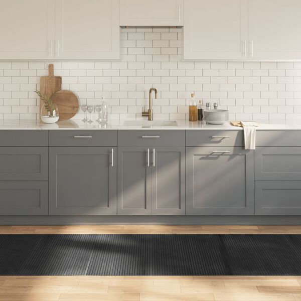 vidaXL Matta rektangul&auml;r gr&aring; 80x400 cm bambu