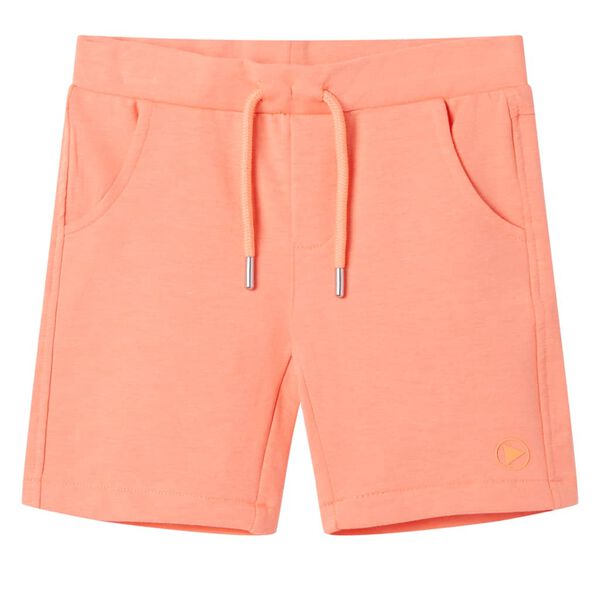 Barnshorts med sn&ouml;re neon orange 128