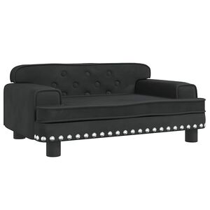 vidaXL Hundb&auml;dd svart 70x45x30 cm sammet