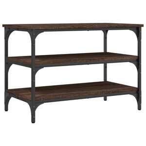 vidaXL Skob&auml;nk brun ek 70x38,5x49 cm konstruerat tr&auml;