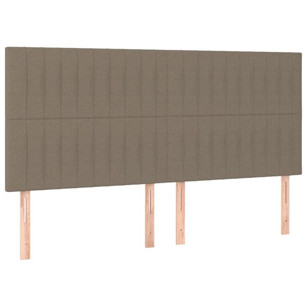 vidaXL S&auml;nggavel LED taupe 180x5x118/128 cm tyg