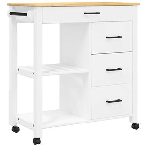 vidaXL K&ouml;ksvagn MONZA 84x40x88,5 cm massivt furu
