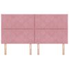 vidaXL Huvudgavel med huvudgavel Rosa 180 cm Sammet