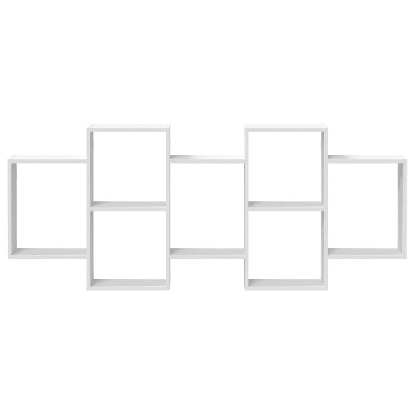 vidaXL Vägghylla vit 159x18x65 cm konstruerat trä