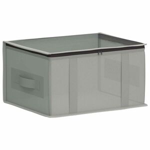 vidaXL F&ouml;rvaringsl&aring;da med transparent toppf&ouml;nster Gr&aring; 43 x 34 x 23 cm