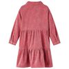 Klänning med långa ärmar för barn corduroy gammelrosa 104