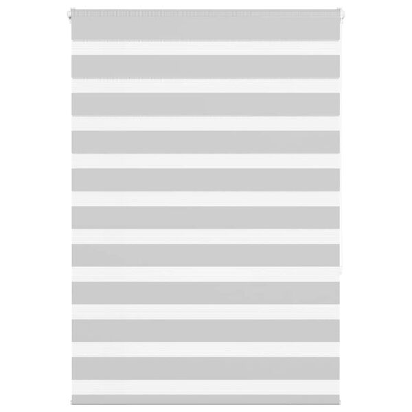 vidaXL Rullgardin zebra ljusgr&aring; 110x150 cm tyg bredd 105,9cm polyester