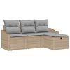 vidaXL Soffset 4 st Beige konstrotting