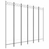 vidaXL Rumsavdelare 6 paneler vit 240x200 cm tyg