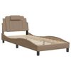 vidaXL Bed Frame "Viana" without Mattress Cappuccino 90x190 cm Faux Leather