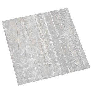vidaXL Golvplankor Ljusgr&aring; och vit. 5,11 m&sup2; 55 st PVC