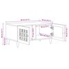 vidaXL Kaffeebord Brun 80 x 50 x 40 cm Massivt mangotr&auml;