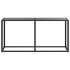 vidaXL Konsolbord svart 160x35x75,5 cm h&auml;rdat glas