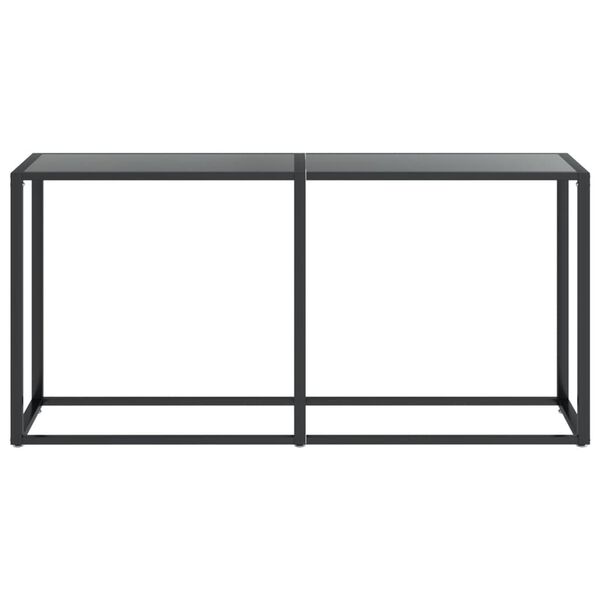vidaXL Konsolbord svart 160x35x75,5 cm h&auml;rdat glas