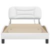 vidaXL Bed Frame with LED without Mattress "Hvar" White 100x203 cm